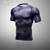 Men Running Shirt Compression Quick Dry Breathable Gym Shirt Elastic Sweat Sport Shirt Fitness Men Clothing Rashguard Male Tops
