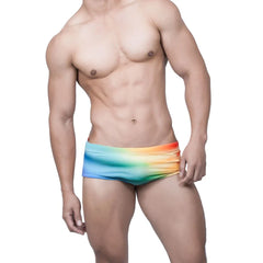 Summer Men's Swimming Trunks Low Waist Beach Board Surfing Swimwear Gradient Fashion Male Sport Quick Dry Bathing Swimsuits