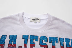 Majestik “Billiards Bulldog” Sport Dept Vintage Tee(White)
