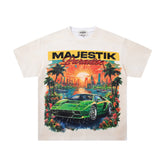 Majestik “Paradise” Supercar Vintage Tee(Off-White / Cream)