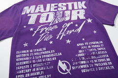 Majestik “Sound League & Sports” Special Edition Rhinestone Vintage Tee(Purple)