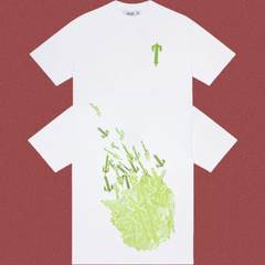 Trapstar Neon Green Multi-T Explosion Tee - White