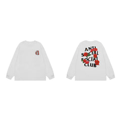 Anti Social Social Club Rose Logo Long Sleeve T-Shirt - White