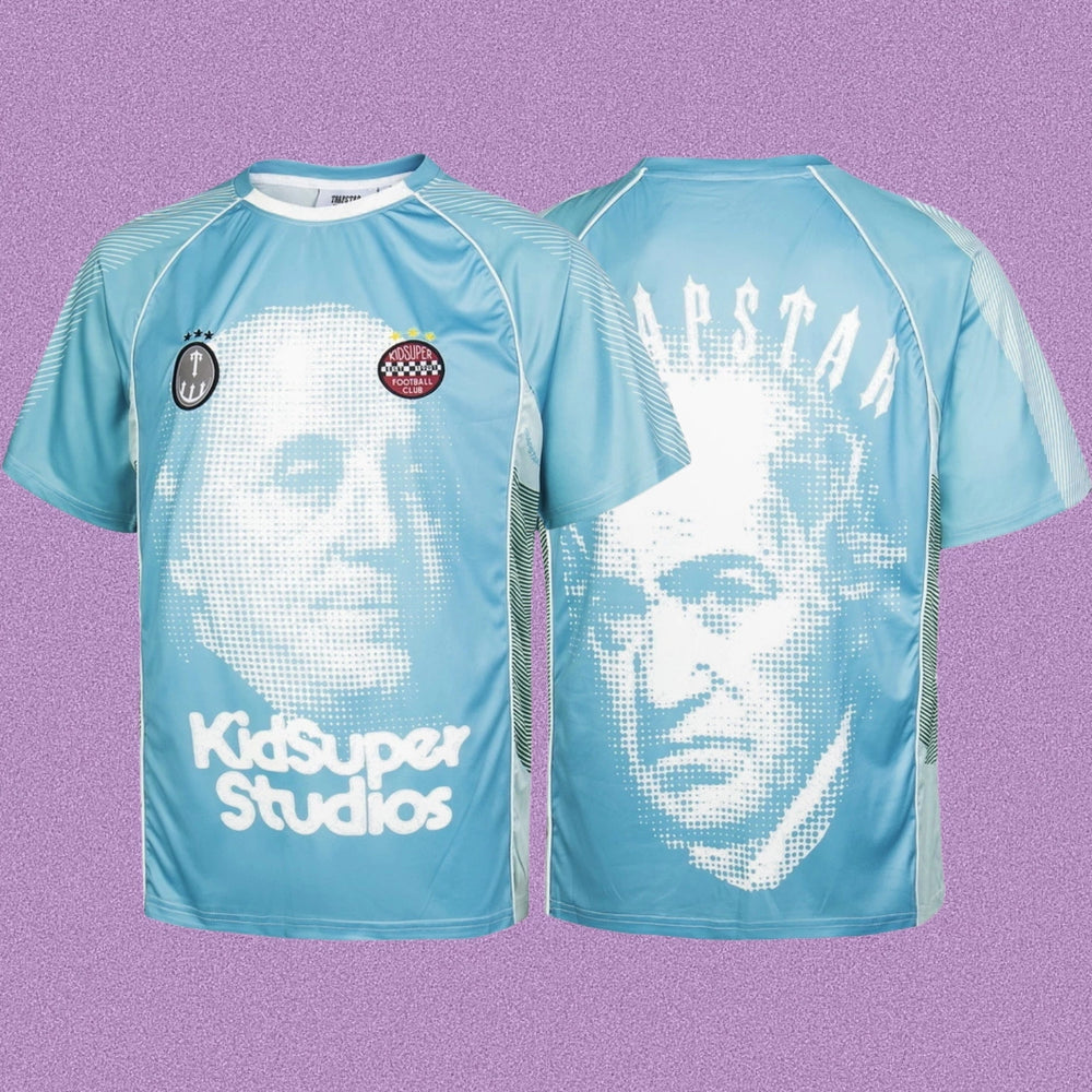 Trapstar x KidSuper Studios Franklin Graphic Jersey - Sky Blue