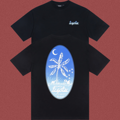 Trapstar Palm Tree Night Oval Graphic Tee - Black