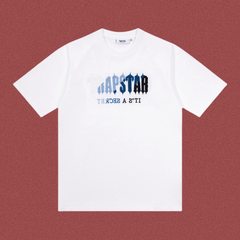 Trapstar Gothic Gradient Logo Tee - White/Blue