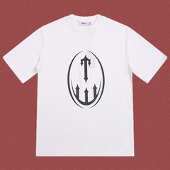 Trapstar Decoded Oval Logo Tee - White