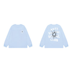 Anti Social Social Club Bullet Hole Long Sleeve T-Shirt - Light Blue