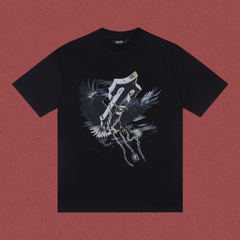 Trapstar Eagle & Broken Chains Graphic Tee - Black