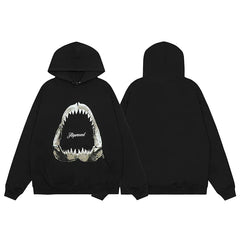 Represent Shark Jaws Graphic Heavyweight Hoodie - Black