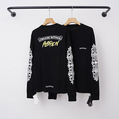 Chrome Hearts "ASPEN" Gothic Script & Cross Long Sleeve (Black)