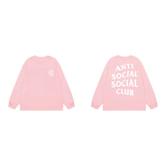 Anti Social Social Club Classic Long Sleeve T-Shirt - Pink/White