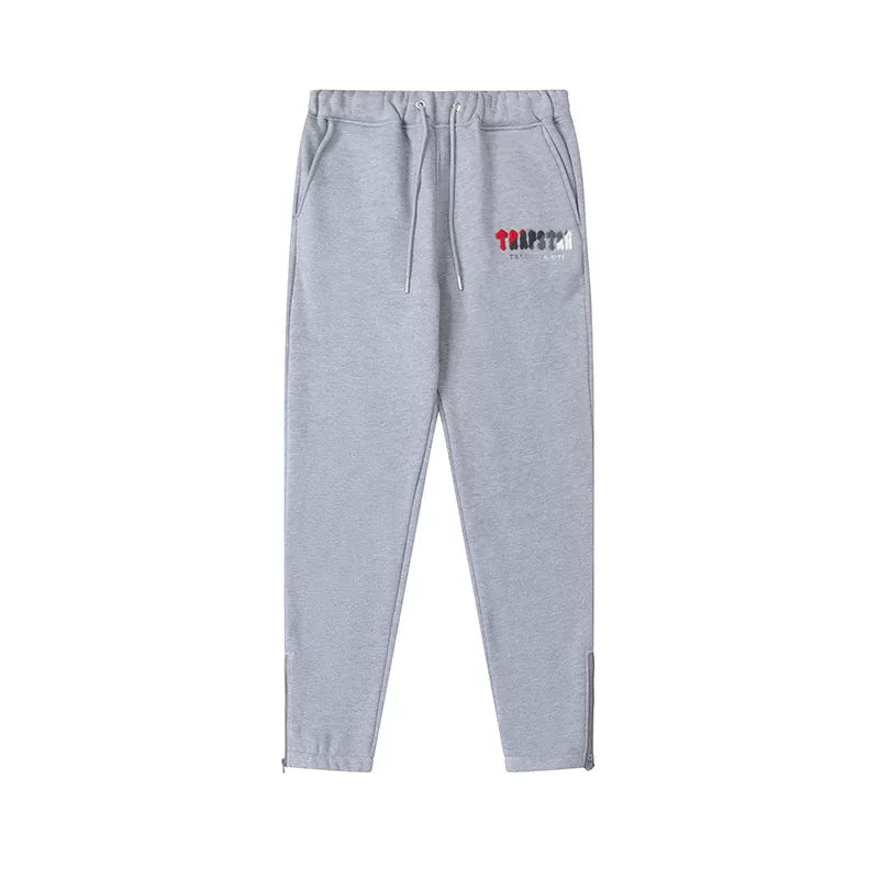 Trapstar Style Autumn/Winter Red-Black-White Hip-Print Sweatpants - Heather Grey