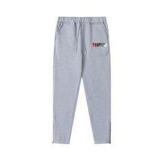 Trapstar Style Autumn/Winter Red-Black-White Hip-Print Sweatpants - Heather Grey