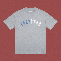 Trapstar Gradient Arch Logo Tee - Heather Grey/Blue