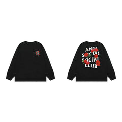 Anti Social Social Club Rose Logo Long Sleeve T-Shirt - Black
