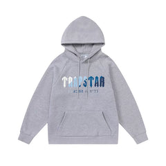 Trapstar Style Autumn/Winter Blue-Grey Gradient Hoodie - Heather Grey