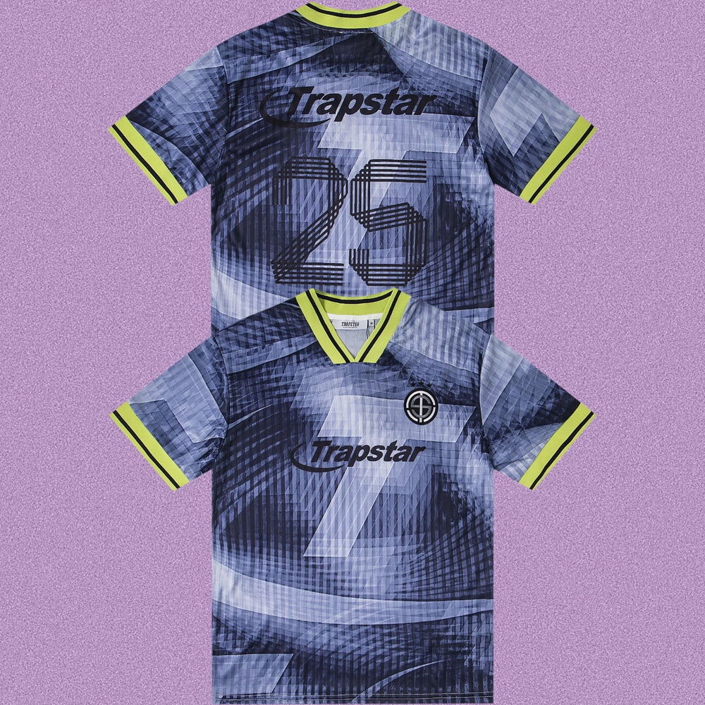 Trapstar Camo V-Neck Football Jersey - Dark Charcoal/Blue