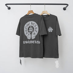 Chrome Hearts "LOS ANGELES" Specialty Gothic Horseshoe T-Shirt (Dark Grey)