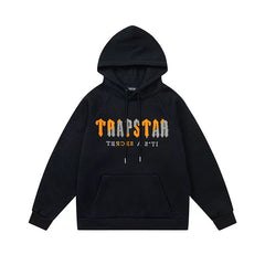 Trapstar Style Autumn/Winter Yellow-Grey Gradient Hoodie - Black