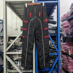 Trapstar Piping Track Pants - Black/Red