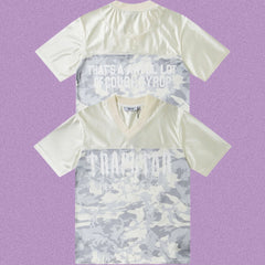 Trapstar V-Neck Camo Soccer Jersey - Off-White/Grey