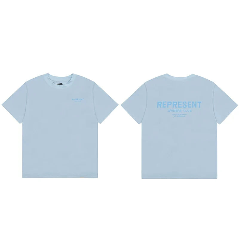 Represent Owners' Club Graphic T-Shirt - Light Blue Monochromatic