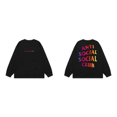 Anti Social Social Club Gradient Logo Long Sleeve T-Shirt - Black