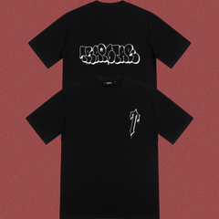 Trapstar Bubble Graffiti Logo Tee - Black