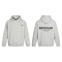 Represent Owners' Club Heavyweight Hoodie - Heather Grey