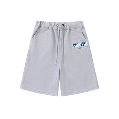 Trapstar Graffiti Logo Sweat Shorts - Grey/Blue