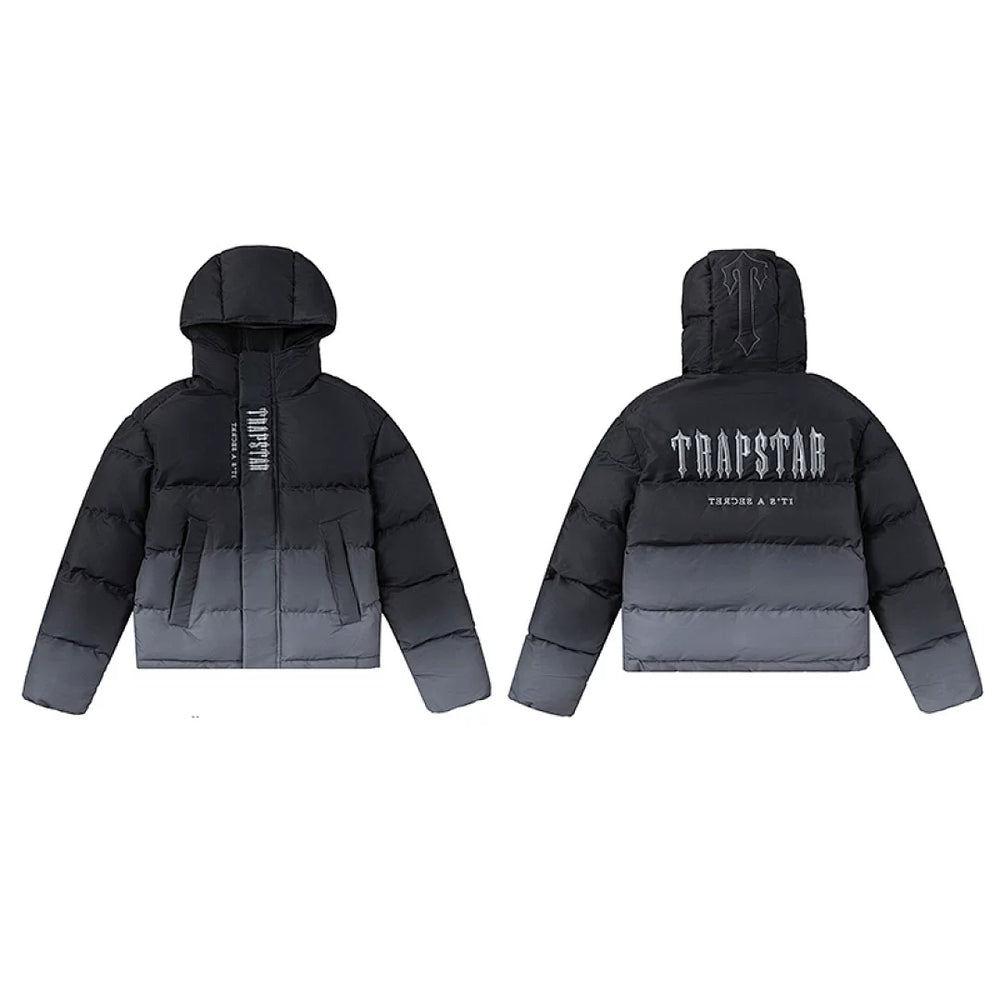Trapstar Ombre Fade Puffer Jacket - Black/Grey