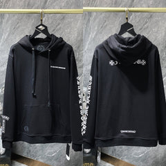 Chrome Hearts Small Cross Chest & Sleeve Hoodie (Black)
