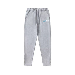 Trapstar Style Autumn/Winter Mini-Logo Hip-Print Sweatpants - Heather Grey/Blue