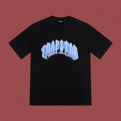 Trapstar Blue Gradient Arch Logo Tee - Black