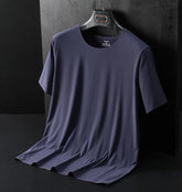 Summer Men Ice Breathable t shirt thin Quick dry short sleeve large size 9XL 10XL elasticity sports tees tops soft Comfortable