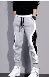 Spring Autumn Men's Sports Pants Male Loose Fitting Leggings Patchwork Running Training Casual Pants Fashion Outfit Trousers