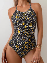 Printed Swimsuit Women One Piece Halter Swimwear Female Bodysuit Bathers Bathing Swimming Swim Suit Beachwear