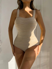 Contour Design White Women One Piece Swimsuit Brazilian Swimwear Bathing Suit