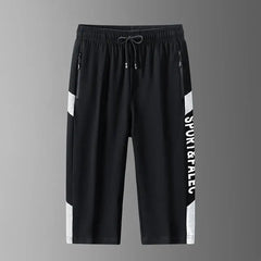 Men 3/4 Quater Shorts 8XL Summer Cotton Sweatpants Plus Size Men's Loose Elastic Waist Casual Sport Running Gym Shorts