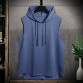 Short Sleeve Quick Dry Vest Men's Black Grey Tshirt GYM Tank Top Tees With Hoodies Fashion Clothes OverSize 4XL