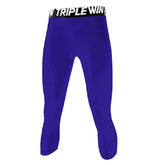 Men GYM Capri Running Tights Pants Kid Children Basketball Football Soccer Fitness Exercise Sport 3/4 Cropped Legging Shorts J12
