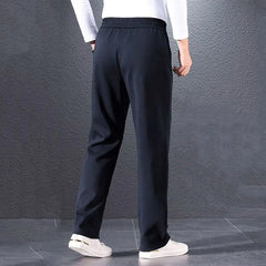Big Size Men Sports Straight Pants Streetwear Fashion Spring Summer Loose Male Clothing Elastic Waist All-match Casual Trousers