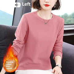 Slim Fit Long Sleeve Crew Neck T-Shirt Women's Autumn Style Versatile Body Shaping Base Layer Shirt Top Dervo Knit Design