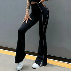 Women Flare Yoga Pant Bell-bottoms Lifting Dance High Waist Tights Sport Pants Gym Running Breathable Fitness Leggings