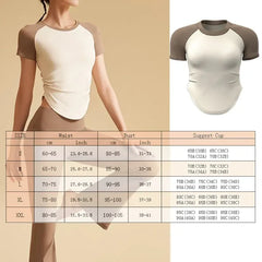 Waist Slimmer Quick Dry Yoga Shirt Gym Shirts Yoga Crop Top Waist Slimming Tops Fitness Sport Short Sleeve Workout Top