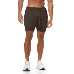 M-5XL Jogger Shorts Oversized Men 2 In 1 Short Pant Gyms Fitness Built-in Pocket Quick Dry Running Shorts Man Athletic Shorts