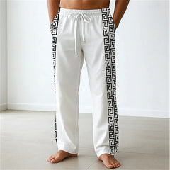 Men's Spring/Summer Casual Pants Minimalist Style Breathable Comfortable Straight-Leg Casual Pants Sports Pants