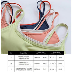 PofyBofy Womens Scoop Neck Longline Sports Bra - U Back Adjustable Straps Workout Crop Tank Top 2 in 1 Longline Workout Yoga Bra