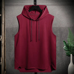 Short Sleeve Quick Dry Vest Men's Black Grey Tshirt GYM Tank Top Tees With Hoodies Fashion Clothes OverSize 4XL